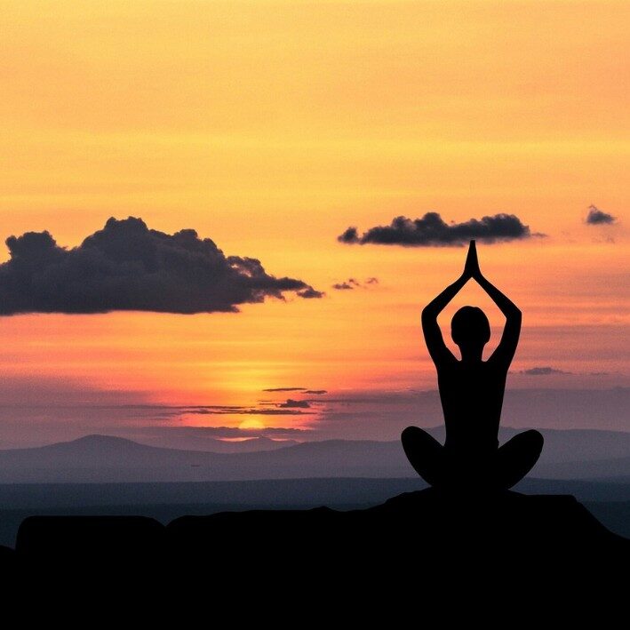 Yoga Pose Sunset Background hawaiian huna